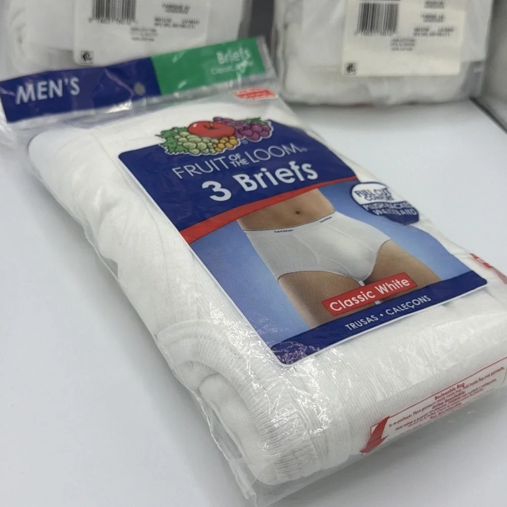 Fruit of the Loom Classic Briefs 3 Pk Sz Medium 34-36 Mens Cotton 2010 Vintage